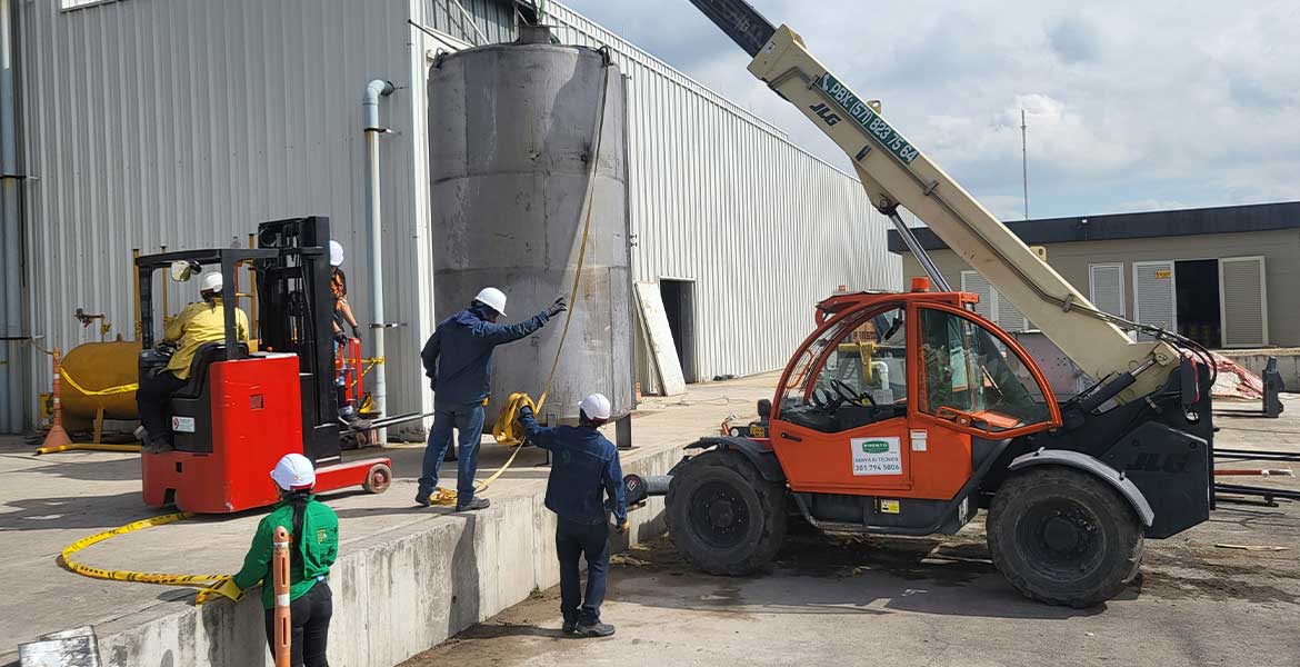 Desmontaje, traslados, izajes, traslado de plantas industriales.